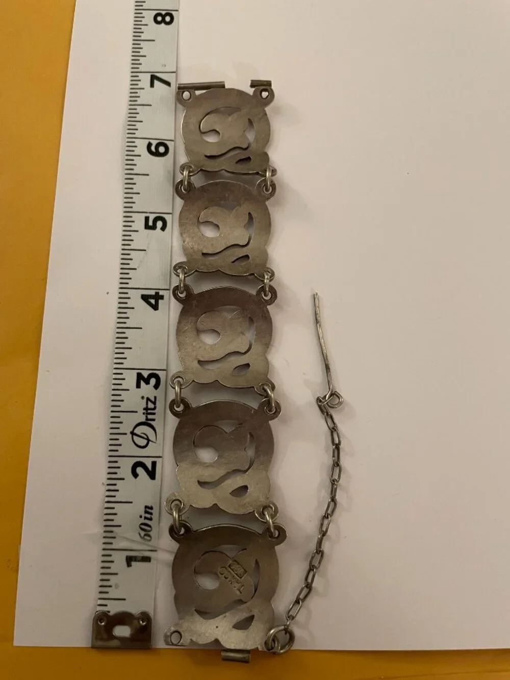 Vintage Sterling Silver Bracelet Taxco 980 62 grams RARE 7" 1930-40s 98% Silver - Picture 8 of 13